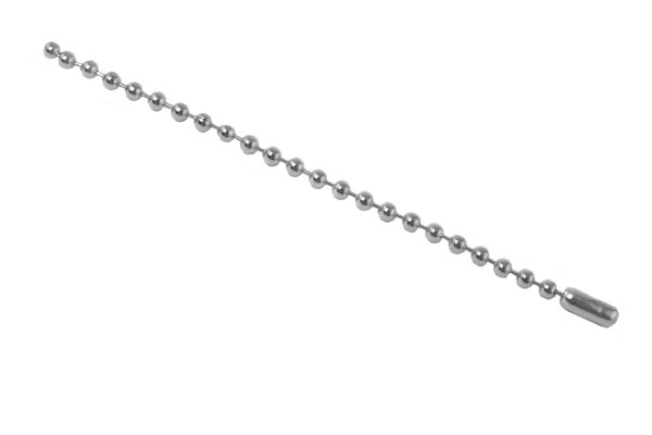 Nickel-Plated Steel Ball Chain, 4", No 3 Bead Size (1000/pk)