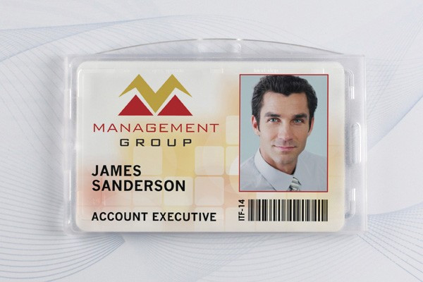 1840-6610 Clear Plastic Horizontal Locking Card Holder, 3.38" x 2.45" (50/pk)