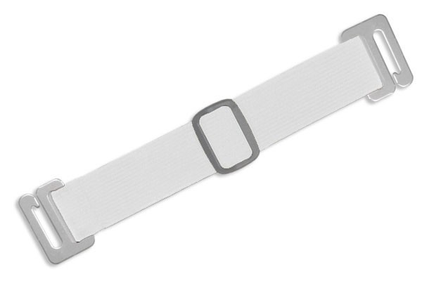 1840-7208 White Adjustable Elastic Arm Band Strap (100/pk)