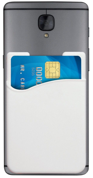 1860-5008 White Silicone Cell Phone Wallet (100/pk)