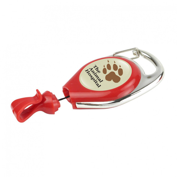 Red Proreel (Carabiner Style) with Card Clip (25/pk)