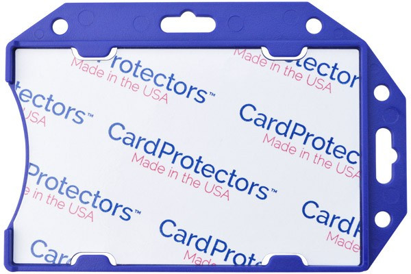 Blue CardProtectors™ Rigid Shielded 1-Card Holder, 3.38 x 2.13" (50/pk)