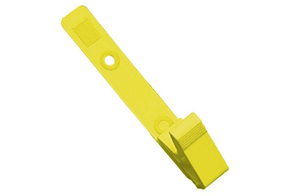 Yellow Plastic Strap Clip with Knurled Thumb-Grip (100/pk)