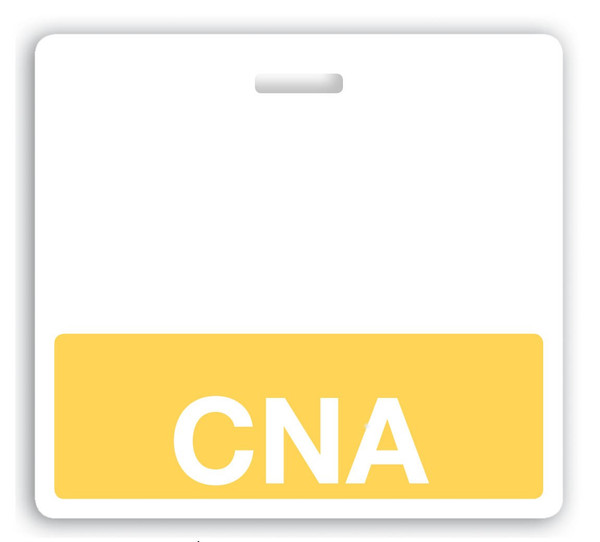 Horizontal "CNA" Badge Buddies with Yellow bar (25/pk)