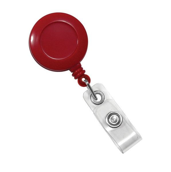 Red Badge Reel with Clear Vinyl Strap & Belt Clip (25/pk)