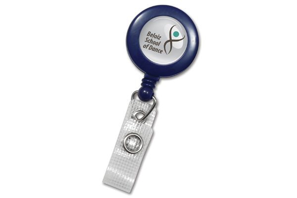 Blue Badge Reel with Reinforced Vinyl Strap & Belt Clip (25/pk)