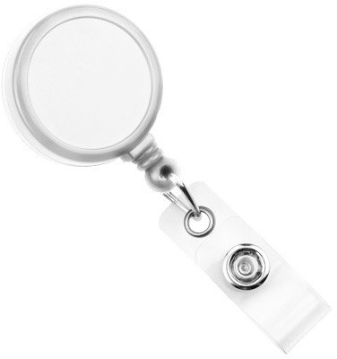 White Round Max Label Reel With Strap & Swivel Clip (25/pk)