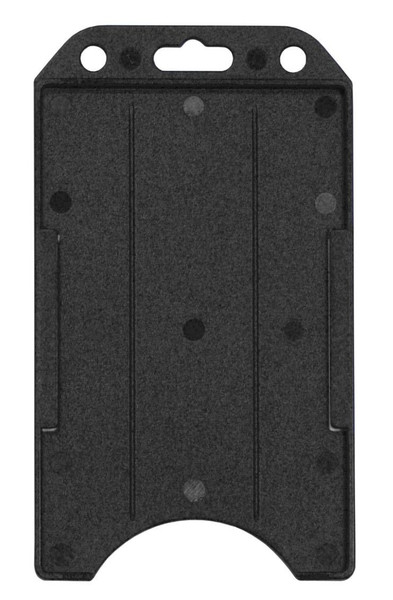 Black Rigid Plastic Vertical Open-Face Card Holder (50/pk)