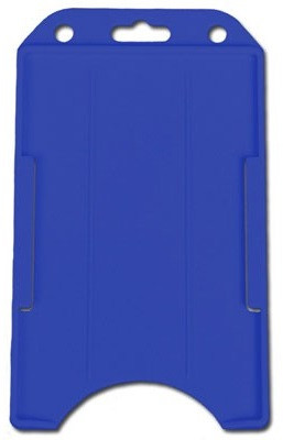 Blue Rigid Plastic Vertical Open-Face Card Holder (50/pk)