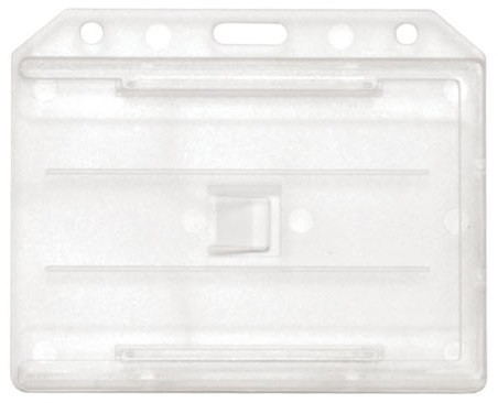 Clear Horizontal Rigid Plastic 2-Sided Multi-Card Holder (50/pk)