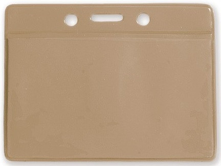 Clear Vinyl Horizontal Badge Holder with Brown Color Back, 3.5" x 2.13" (1000/pk)