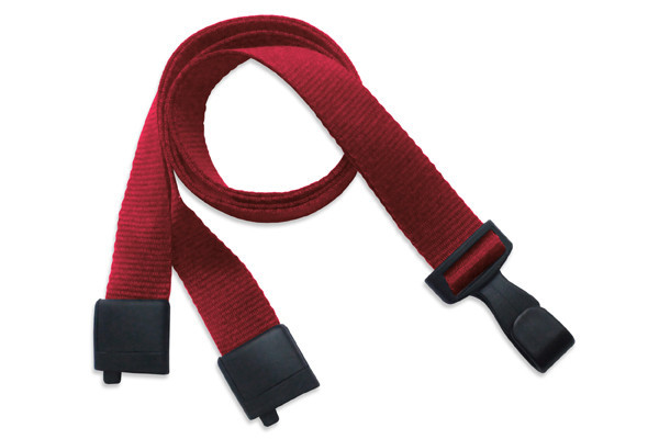 5/8" Recycled PET Lanyard with Breakaway And "No-Twist" Wide Plastic Hook