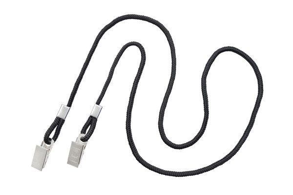 Open Ended Lanyard with 2 Bulldog Clips