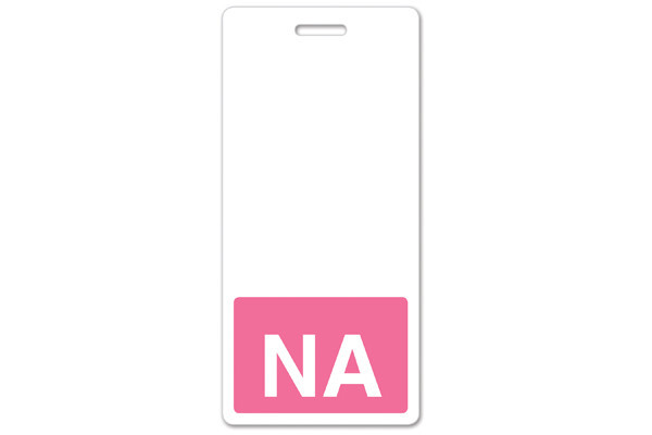 "NA" Vertical Badge Buddies, Pink (25/pk)