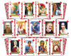 Holy Playing Cards® deck featuring vibrant artwork of saints and reverent images of Christ on premium cards.