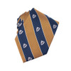 Chi Rho Regimental Silk Necktie: Catholic Tie in Navy Blue and Gold