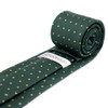 Heritage Polka Dot Cross Silk Necktie Green and Antique Gold