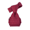 Heritage Polka Dot Cross Silk Necktie Burgundy & Rose