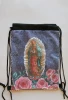 Our Lady of Guadalupe Sequin Reversible Drawstring Bag