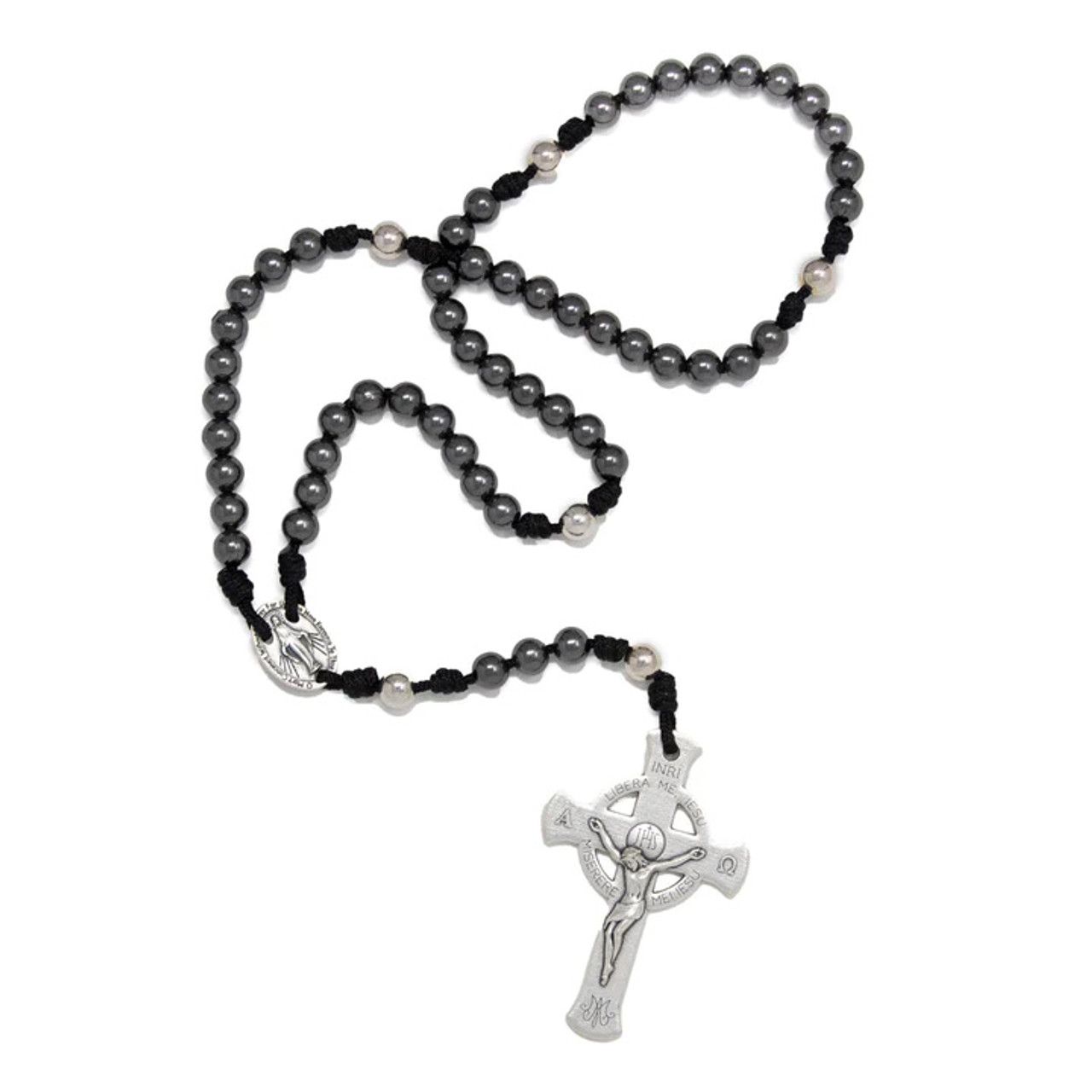 Deliverance Cross Rosary, Black/Silver | Catholic.com | #1 Catholic ...