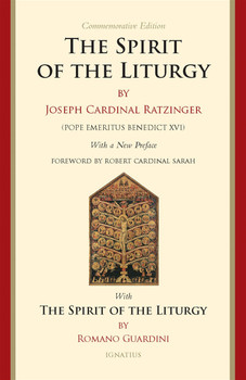 The Spirit of the Liturgy front cover introducing Joseph Ratzinger’s theology of the Mass and Catholic worship.