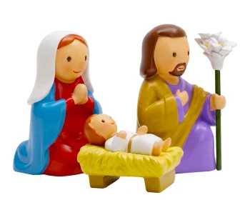 Nativity Set Mini Saint Statue - 3-Piece set