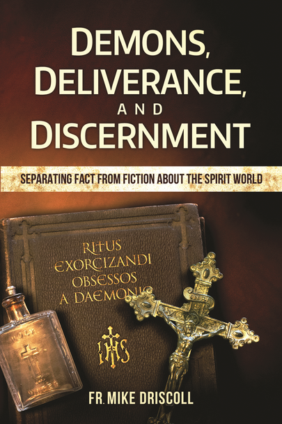 The Bible tells us that the battle for our eternal souls is not waged against flesh and blood, but against “the spiritual hosts of wickedness” (Eph. 6:12).

Satan and his fellow fallen angels hate God and hate us, and they exert their considerable powers and intelligence to try and lead us to damnation.

Ordinarily they do this through temptation to sin, but sometimes their attacks are more severe, taking the form of demonic oppression and even possession. What are these evil spirits we call demons? How can we recognize when and how they are influencing us? And most importantly, how do we fight back?

In Demons, Deliverance, and Discernment, Fr. Mike Driscoll answers all these questions and more.

Drawing on his experience as a priest and counselor, and on his research with exorcists, Fr. Driscoll clears up many popular misconceptions about demons and the spirit world and offers sound information and pastoral advice rooted in Catholic tradition, including:

    What we know about demons from history, Scripture, and Church teaching
    How to tell whether personal problems come from mental illnesses or demonic attacks
    What exorcists actually do—and don’t do—when they help people suffering possession
    Why homemade “deliverance ministries” are not a truly Catholic way to counter the influence of demons
    Authentic prayers and practices that will make evil spirits flee—and invite God’s grace into your heart 

The devil has designs on our soul and hosts of wickedness who want to win it for him. Know your enemy—read Demons, Deliverance, and Discernment and prepare yourself for the fight.