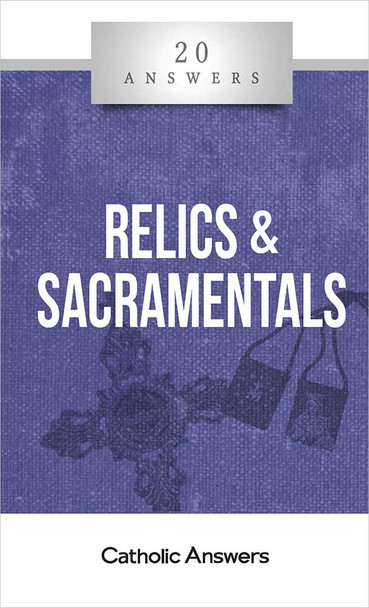 Aren’t relics and sacramentals just “Catholic superstition”?

What are some biblical reasons for revering sacred objects and using them in prayer?

How does the Church know that body parts of saints and other holy objects are authentic?

Are there any rules for keeping relics and sacramentals at home, giving them to others, and disposing of them if necessary?

The use of holy objects in worship is one of the best-known hallmarks of Catholicism—and one of the most misunderstood. Whether it’s venerating the corporal remains or personal belongings of saints (relics) or praying with the help of tangible items in liturgy and individual devotion (sacramentals), such practices often puzzle Catholic, Protestant, and nonbeliever alike. 20 Answers: Relics and Sacramentals clears up the misconceptions and shows you how Christianity is truly an incarnational religion that involves the whole person, body and soul, and the physical world that Jesus came to redeem.

The 20 Answers series from Catholic Answers offers hard facts, compelling arguments, and clear explanations of the most important topics facing the Church and the world—all in a compact, easy-to-read package.