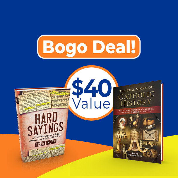 Catholic Answers Buy One Get One (BOGO) deal. Get best-selling The Real Story of Catholic History and Hard Sayings for one low price. Catholic Answers Shop | #1 Online Catholic Bookstore for Apologetics and more.