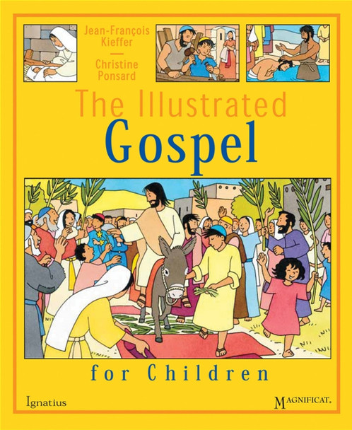 Comic-style illustration of Jesus teaching and performing miracles, designed for young Catholic readers.