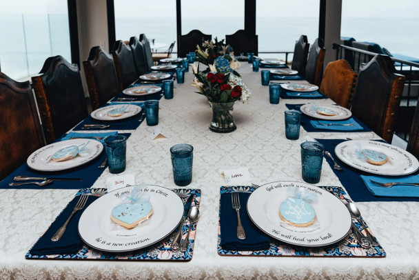 Share a message of God’s provision with this 4-piece place setting. A powerful and encouraging gift.