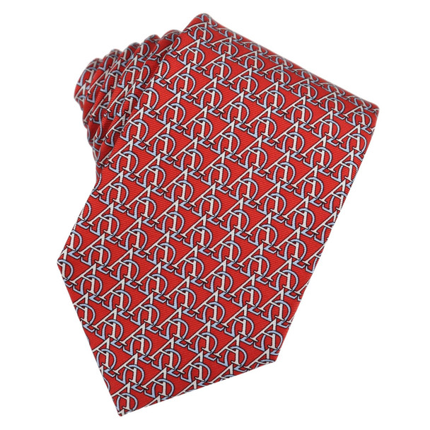 Alpha Omega Silk Necktie Crimson