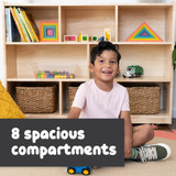 8-Compartment Storage Cabinet