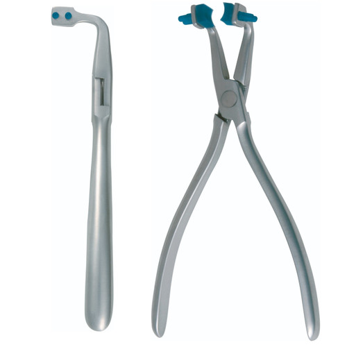 Kohler90° Crown Removal Forceps with Silicone Inserts - 14cm (7354)