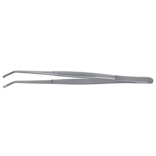 Devemed Curved Semken Tissue Forcep with 1 x 2 Teeth - 15.5cm