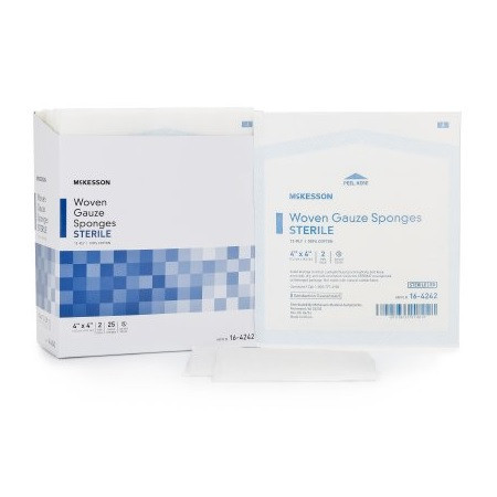 McKesson 4" x 4" 12-Ply Sterile Gauze Sponges (16-4242)