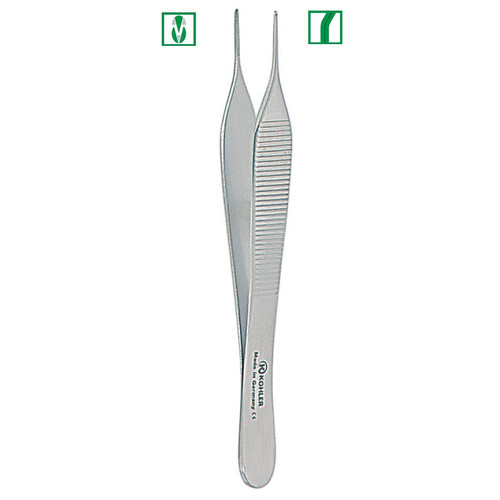 Kohler Curved Adson Tissue Forceps with 1 x 2 Teeth (5873)