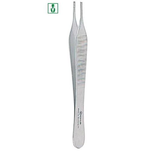 Kohler Straight Adson-Brown Tissue Forceps with 9 x 9 Teeth (6850)