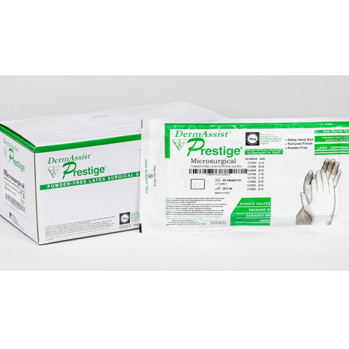 IHC Size Size 7-1/2 Prestige® Microsurgical PF Latex Surgical Gloves - 25 Pairs/Box