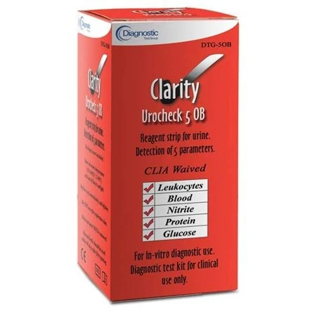 Clarity® Urocheck 5 Urine Reagent Strip - 100/Bottle