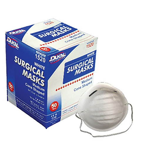 White Surgical Cone-Shaped Face Mask - 1,000/Case