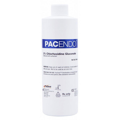 PacEndo™ 2% Chlorhexidine in 16 oz. Refill Bottle with Luer-Lock Dispensing Cap (PE-CHXB)