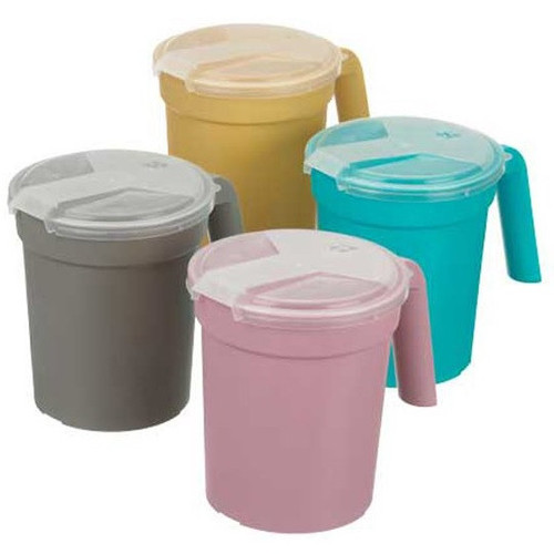 Gray Pitcher with Straw Port and Translucent Lid - 100/Case (H222-11)