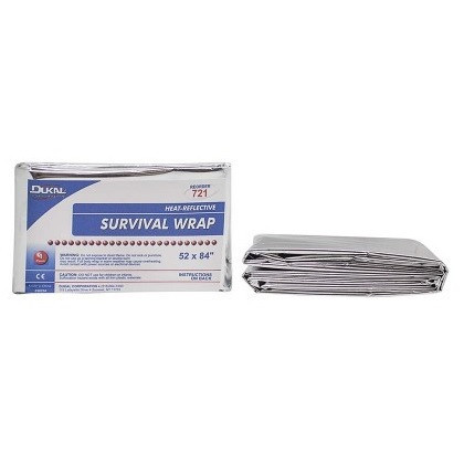 Silver 52 x 84" Survival Wrap - 250/Case