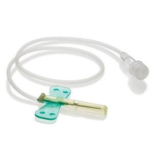 25G x 3/4" Surflo® Winged Infusion Set with 3-1/2" Tubing - 50/Box