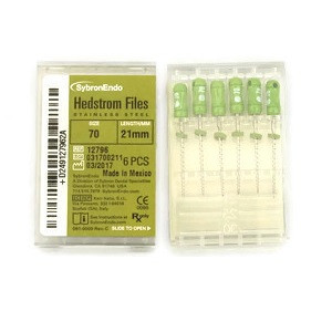 Kerr Endodontics Size 70 x 21mm Green Hedstrom Files (12796)