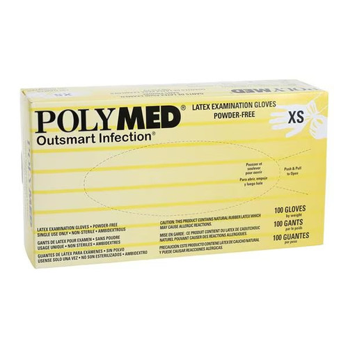Ventyv X-Small Polymed Latex PF Exam Glove (PM101)