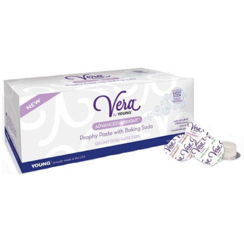 Young™ Vera® Advanced Bright Assorted Flavored Stain Remover Prophy Paste with Medium-Coarse Grit - 125 Cups/Box