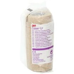 3M Coban 4" x 5 Yards Tan Sterile LF Self-Adherent Wrap - 18/Case