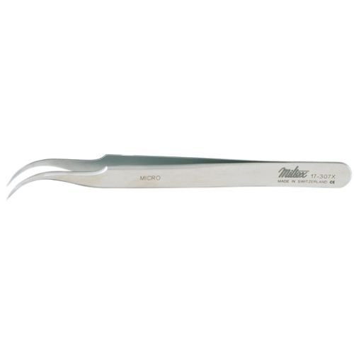 #7F Micro-Fine Curved Swiss Jeweler Forceps - 12.1cm